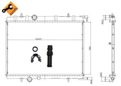 Radiator, racire motor CITROEN C4 I (LC) (2004 - 2011) NRF 58308 piesa NOUA