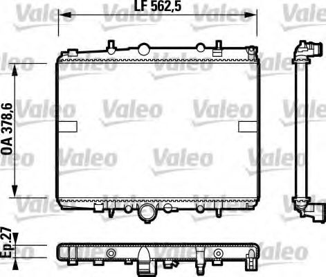 Radiator, racire motor CITROEN C5 I (DC) (2001 - 2004) VALEO 732599 piesa NOUA