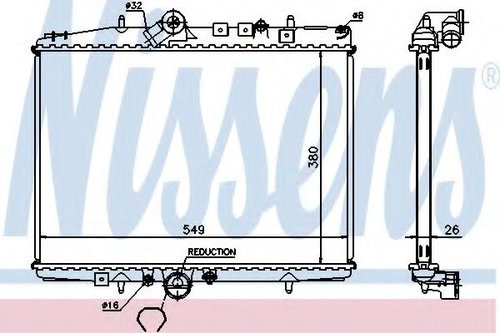 Radiator, racire motor CITROEN C5 I (DC) (2001 - 2004) NISSENS 61295A piesa NOUA