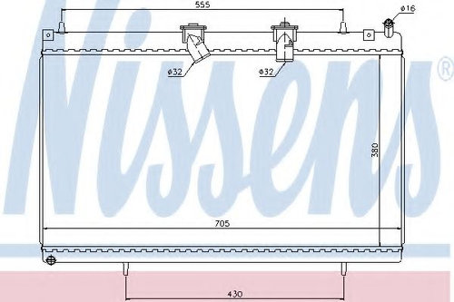 Radiator, racire motor CITROEN C5 II Break (RE) (2004 - 2016) NISSENS 636003 piesa NOUA