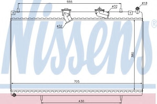Radiator, racire motor CITROEN C5 III (RD) (2008 - 2016) NISSENS 63619 piesa NOUA