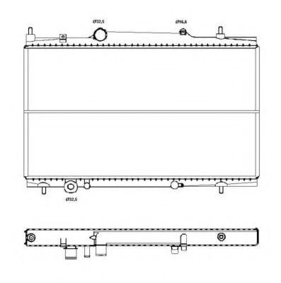 Radiator, racire motor CITROEN C8 (EA, EB) (2002 - 2016) NRF 50441 piesa NOUA