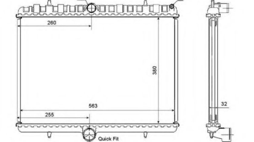 Radiator, racire motor CITROEN C8 (EA, EB) (2002 - 2016) NRF 53861 piesa NOUA