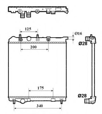 Radiator, racire motor CITROEN DS3 Cabriolet (2013 - 2015) NRF 53837 piesa NOUA