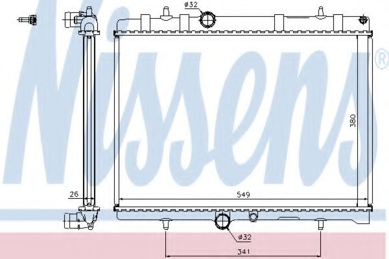 Radiator, racire motor CITROEN DS4 (2011 - 2015) NISSENS 63606A piesa NOUA