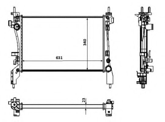 Radiator, racire motor CITROEN NEMO combi (2009 - 2016) NRF 53934 piesa NOUA