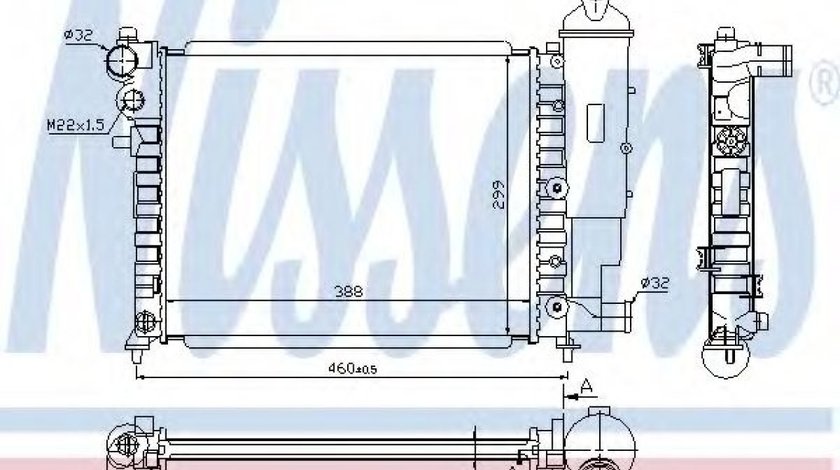 Radiator, racire motor CITROEN SAXO (S0, S1) (1996 - 2004) NISSENS 61358 piesa NOUA