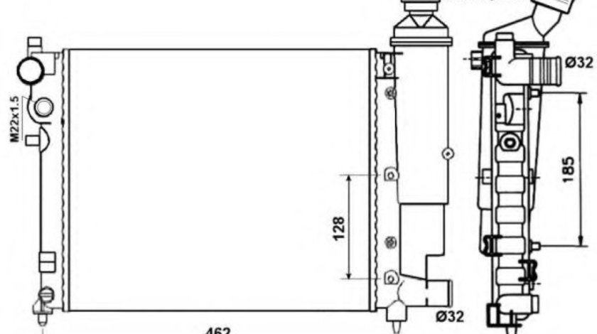Radiator, racire motor CITROEN SAXO (S0, S1) (1996 - 2004) NRF 58067 piesa NOUA