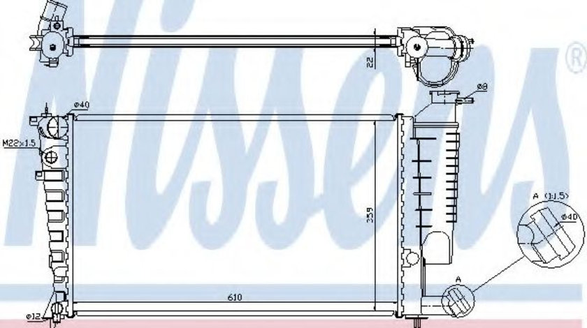 Radiator, racire motor CITROEN XSARA Estate (N2) (1997 - 2010) NISSENS 635181 piesa NOUA