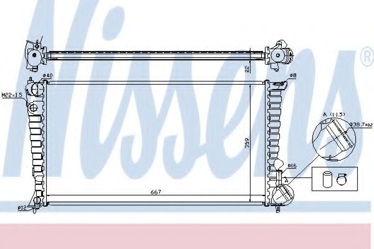 Radiator, racire motor CITROEN XSARA (N1) (1997 - 2005) NISSENS 61315 piesa NOUA