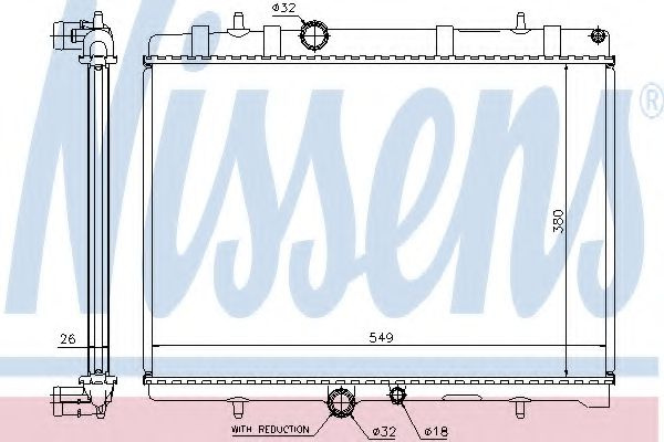 Radiator, racire motor CITROEN XSARA (N1) (1997 - 2005) NISSENS 63607A piesa NOUA