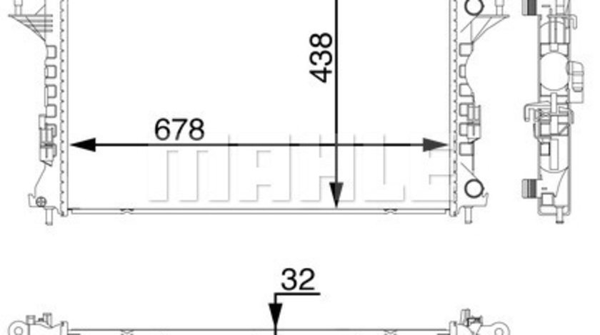 Radiator, racire motor (CR1061000S MAHLE KNECHT) RENAULT