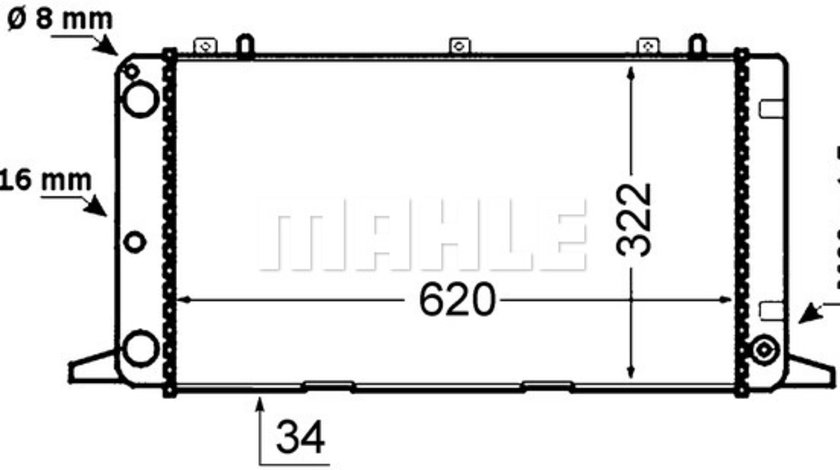 Radiator, racire motor (CR1415000S MAHLE KNECHT) AUDI