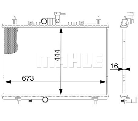 Radiator, racire motor (CR1606000S MAHLE KNECHT) RENAULT