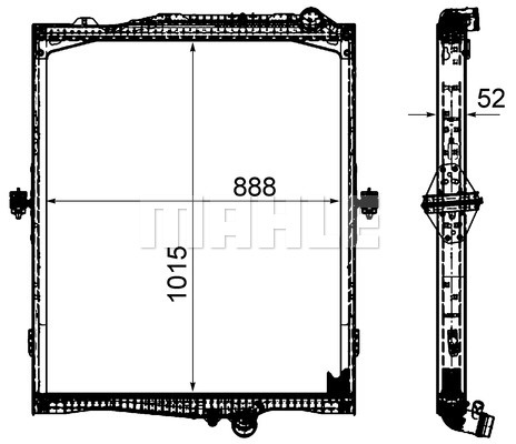 Radiator, racire motor (CR2095000P MAHLE KNECHT) RENAULT TRUCKS,VOLVO