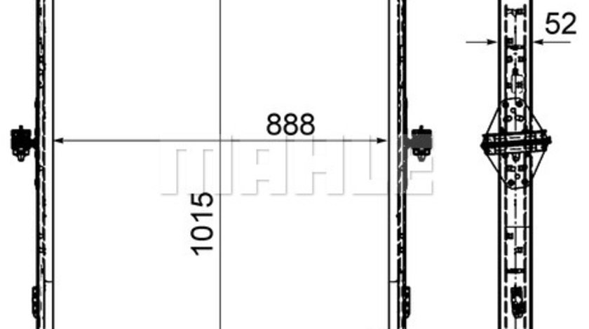 Radiator, racire motor (CR2095000P MAHLE KNECHT) RENAULT TRUCKS,VOLVO