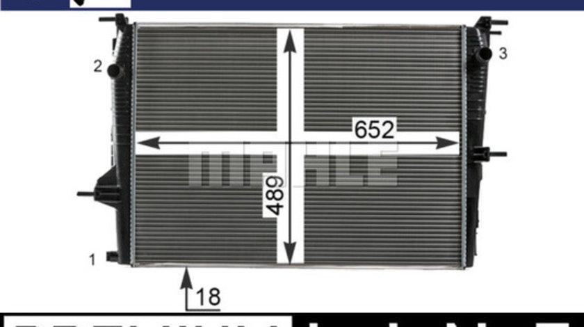 Radiator, racire motor (CR23000P MAHLE KNECHT) RENAULT