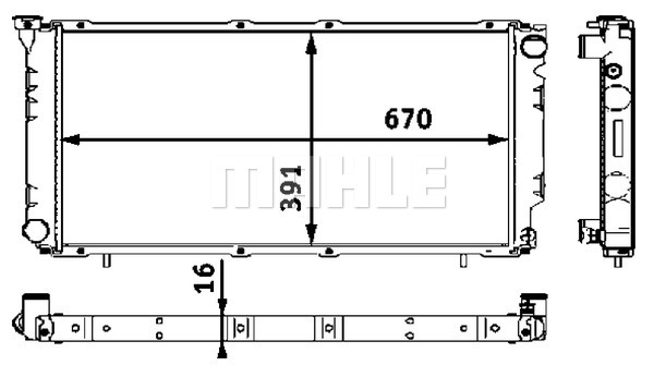 Radiator, racire motor (CR541000S MAHLE KNECHT) SUBARU