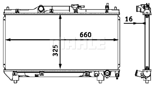 Radiator, racire motor (CR544000S MAHLE KNECHT) TOYOTA