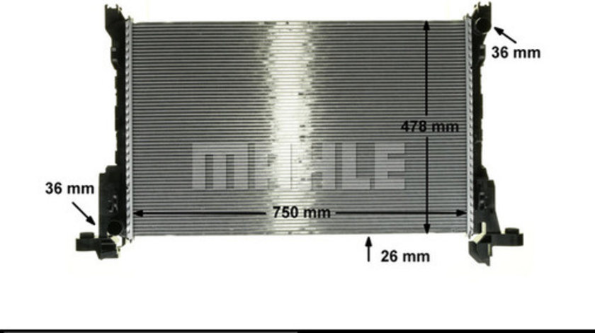 Radiator, racire motor (CR86000P BEH MAH) FIAT,OPEL,RENAULT,VAUXHALL