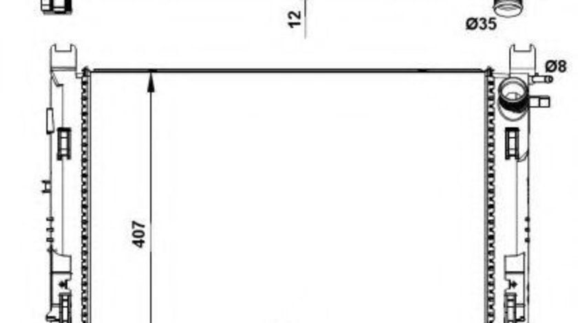 Radiator, racire motor DACIA DOKKER Express (2012 - 2016) NRF 58444 piesa NOUA