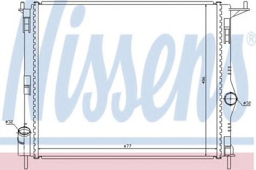 Radiator, racire motor DACIA LOGAN EXPRESS (FS) (2009 - 2016) NISSENS 637609 piesa NOUA