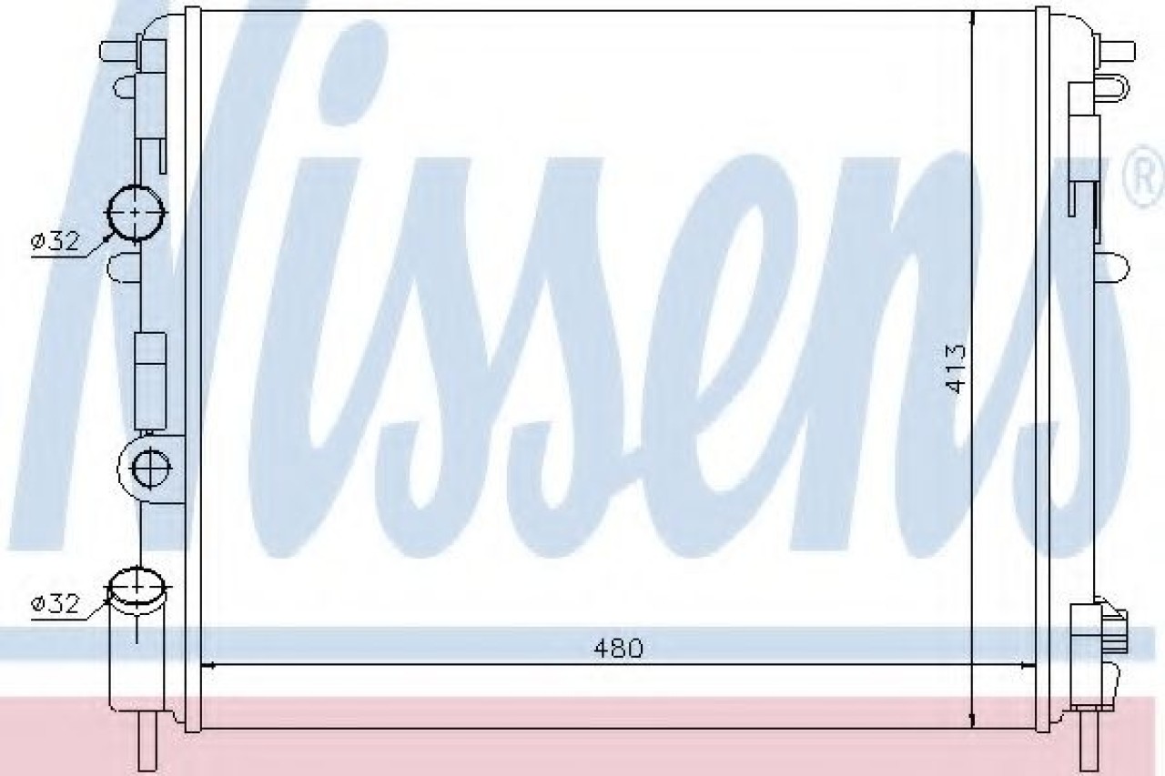 Radiator, racire motor DACIA LOGAN (LS) (2004 - 2016) NISSENS 637931 piesa NOUA