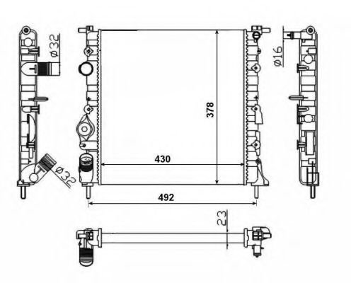 Radiator, racire motor DACIA LOGAN (LS) (2004 - 2016) NRF 58023 piesa NOUA