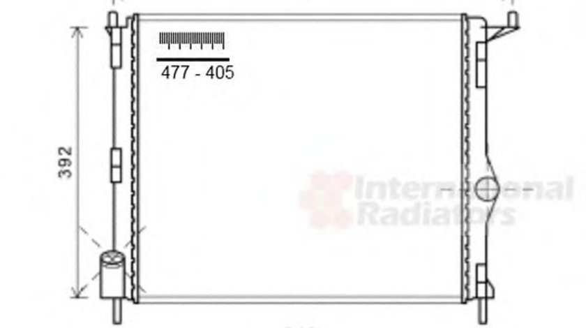 Radiator, racire motor DACIA LOGAN MCV (KS) (2007 - 2016) VAN WEZEL 43002476 piesa NOUA