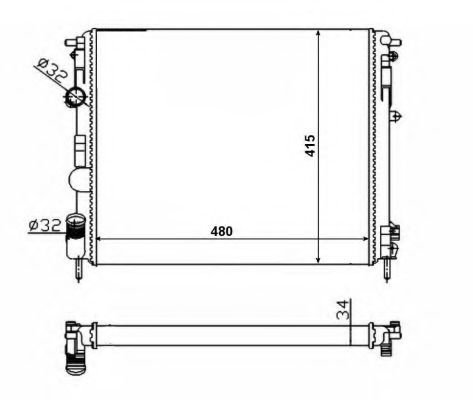 Radiator, racire motor DACIA LOGAN Pick-up (US) (2008 - 2016) NRF 58217 piesa NOUA