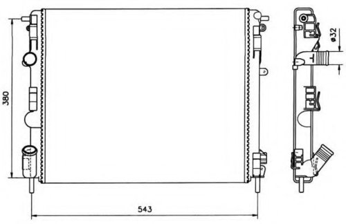 Radiator, racire motor DACIA LOGAN Pick-up (US) (2008 - 2016) NRF 58148 piesa NOUA