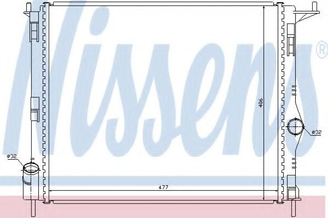 Radiator, racire motor DACIA SANDERO (2008 - 2016) NISSENS 637609 piesa NOUA