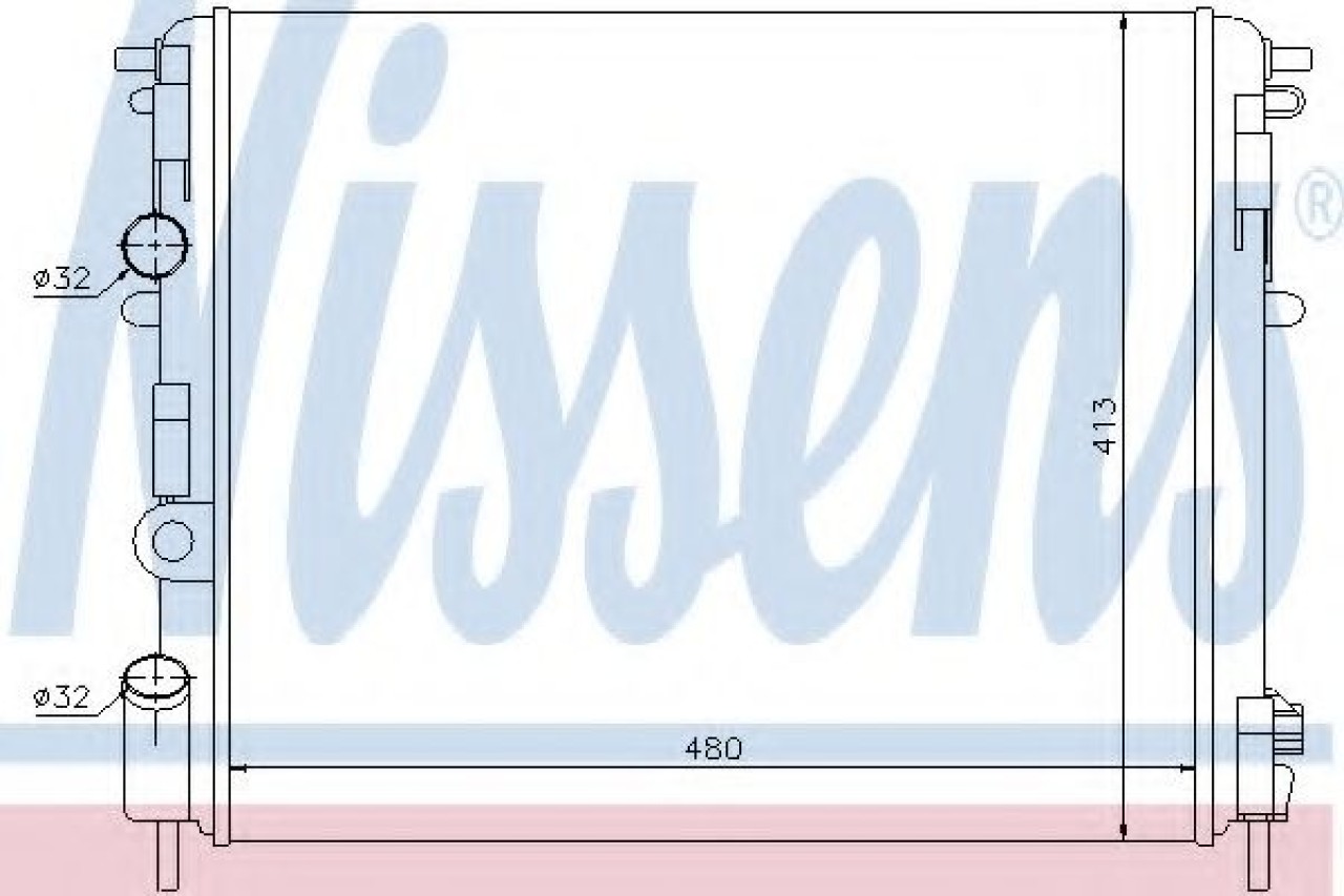 Radiator, racire motor DACIA SANDERO (2008 - 2016) NISSENS 63809 piesa NOUA