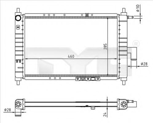 Radiator, racire motor DAEWOO MATIZ (KLYA) (1998 - 2016) TYC 706-0023-R piesa NOUA