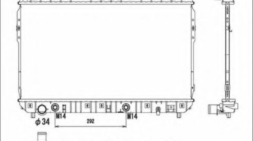 Radiator, racire motor DAEWOO NUBIRA Break (KLAJ) (1997 - 2016) NRF 53732 piesa NOUA