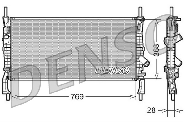 Radiator, Racire Motor Denso Ford DRM10106