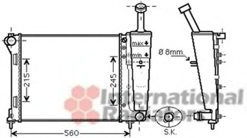 Radiator, racire motor FIAT 500 (312) (2007 - 2016) VAN WEZEL 17002345 piesa NOUA