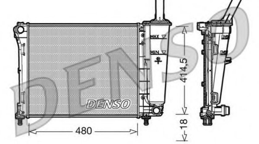 Radiator, racire motor FIAT 500 (312) (2007 - 2016) DENSO DRM09161 piesa NOUA