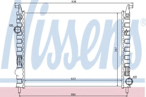 Radiator, racire motor FIAT ALBEA (172) (2007 - 2016) NISSENS 617862 piesa NOUA