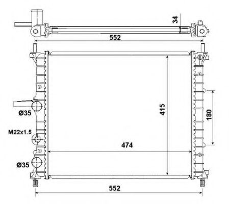 Radiator, racire motor FIAT BRAVO I (182) (1995 - 2001) NRF 53227 piesa NOUA