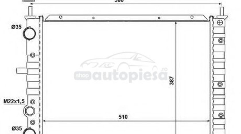 Radiator, racire motor FIAT BRAVO I (182) (1995 - 2001) ITN 01-2161FT piesa NOUA