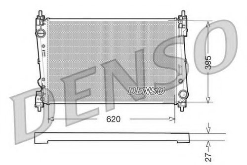 Radiator, racire motor FIAT BRAVO II (198) (2006 - 2016) DENSO DRM09112 piesa NOUA