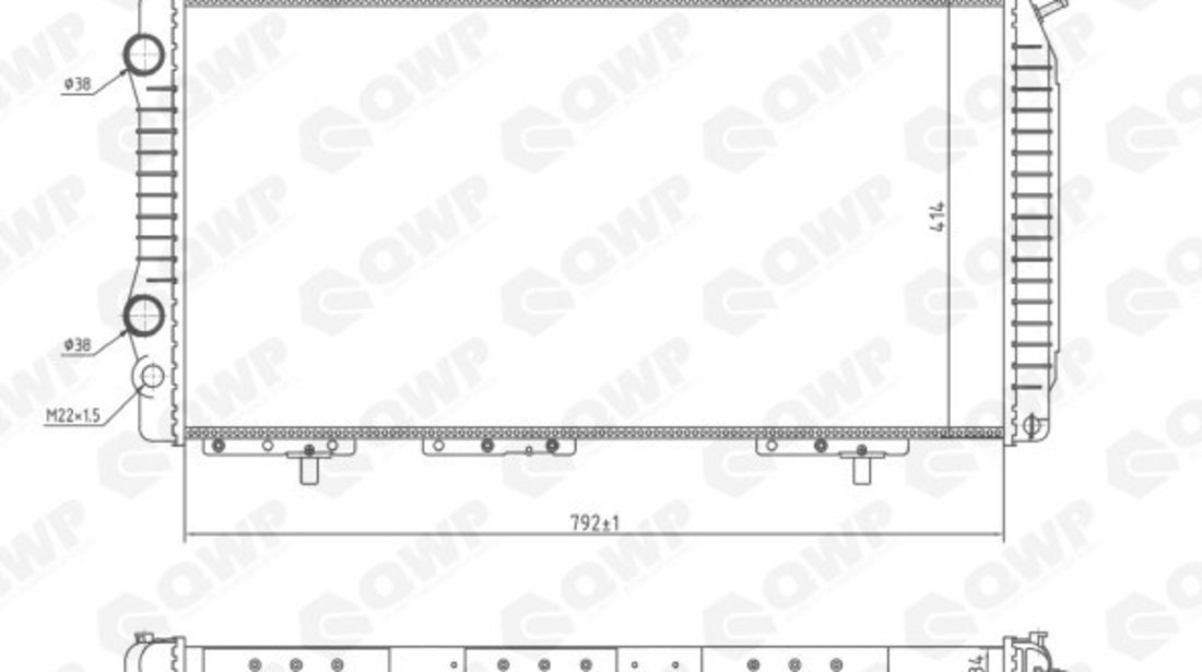 Radiator, racire motor FIAT DUCATO bus (230) (1994 - 2002) QWP WRA110 piesa NOUA