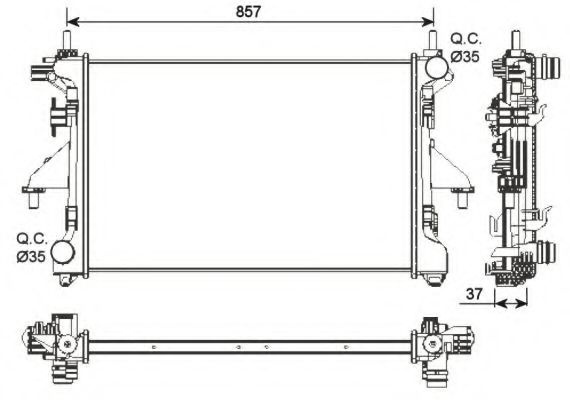Radiator, racire motor FIAT DUCATO bus (250, 290) (2006 - 2016) NRF 54202 piesa NOUA