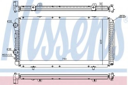 Radiator, racire motor FIAT DUCATO platou / sasiu (230) (1994 - 2002) NISSENS 61390A piesa NOUA