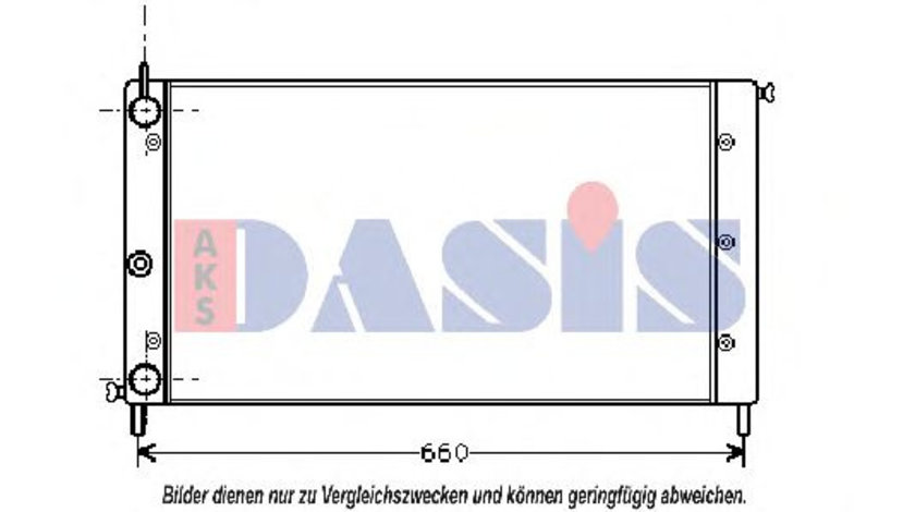 Radiator, racire motor FIAT FIORINO (147) (1980 - 1993) AKS DASIS 080550N piesa NOUA