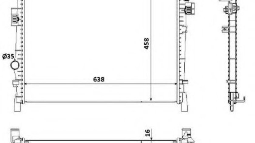 Radiator, racire motor FIAT FREEMONT (JC, JF) (2011 - 2016) NRF 53901 piesa NOUA