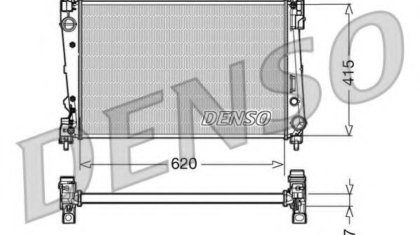 Radiator, racire motor FIAT GRANDE PUNTO (199) (2005 - 2016) DENSO DRM09111 piesa NOUA