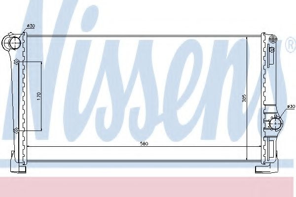 Radiator, racire motor FIAT IDEA (350) (2003 - 2016) NISSENS 61896 piesa NOUA
