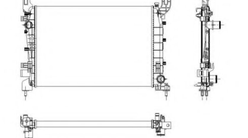 Radiator, racire motor FIAT LINEA (323) (2007 - 2016) NRF 54504 piesa NOUA